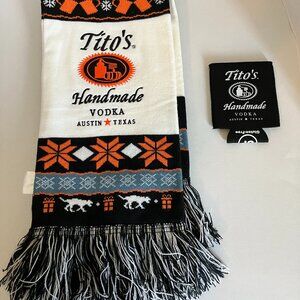Tito’s Vodka Knit Winter Scarf and Koosie.